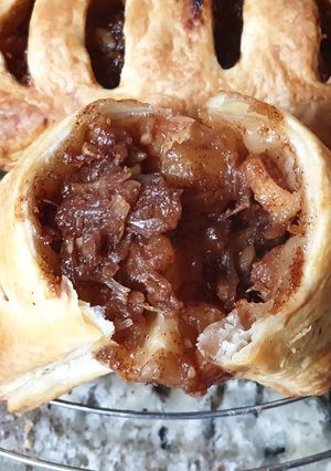 Una foto de Mini strudel de manzana y cabello de ángel