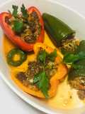 Pimientos Tres Colores  al Horno con carne Molida 👩‍🍳