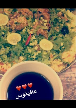 صورة لوصفة مقلوبة الدجاج