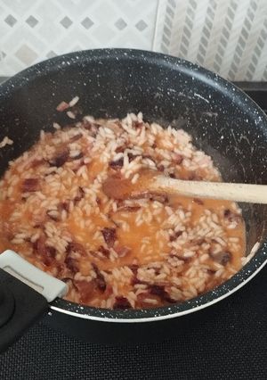 A picture of Radicchio and Speck Risotto.