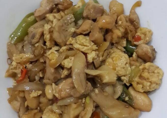 Chicken mushroom saus tiram