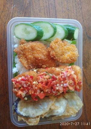 Foto resep Sambal matah rice box chicken katsu