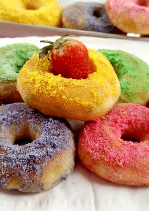 Foto resep Donat Salju pelangi