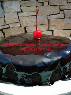 Foto resep Super Moist Steamed Chocolate Cake Juara NO mixer NO oven