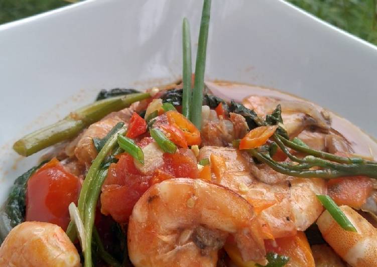 Udang Tumis Kangkung Praktis Anti Ribet