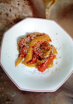 A picture of Roast mixed sweet peppers # author marathon#.