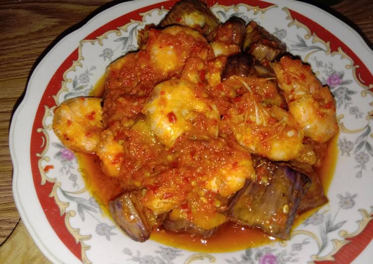 Terong udang balado