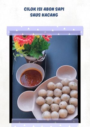 Foto resep Cilok isi abon dengan saus kacang