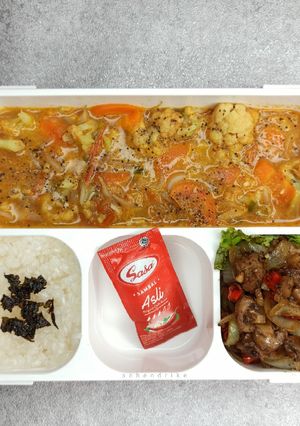 Foto resep Beef Blackpepper + Tomato Soup (diet friendly & low calorie)