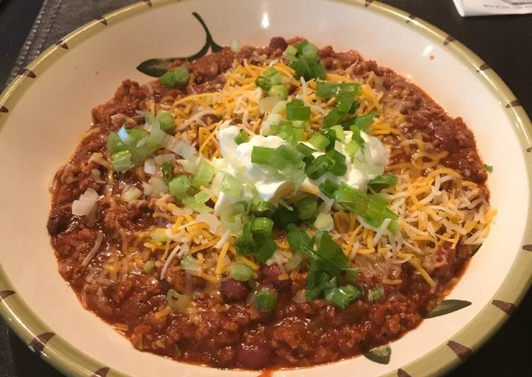Steps to Cook Speedy Julie&#39;s almost healthy crock pot turkey chili