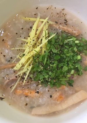Hình của món Cháo khô mực.