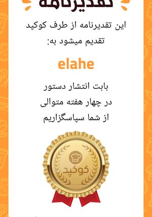 عکسی از دستور تقدیرنامه من😜