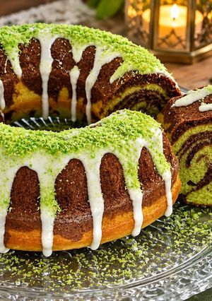 عکسی از دستور کیک اسفناج شکلاتی🍩