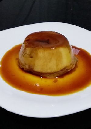 Una foto de Flan individual