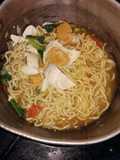 Mie kuah telur asin