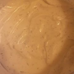 A picture of Grandma Hawke's Veggie Dip.