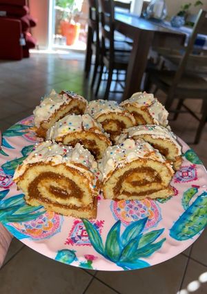 Una foto de Arrollado de dulce de leche