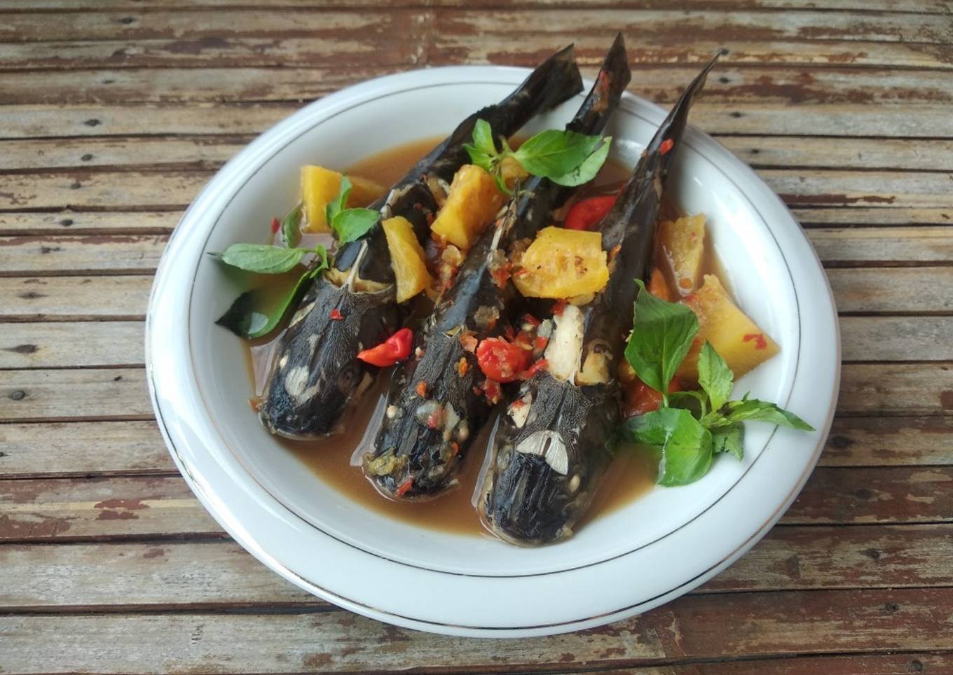 Resep 93. Pindang Baung Pegagan yang Menggugah Selera