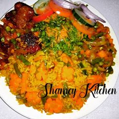 A picture of Veggies jolof Rice.