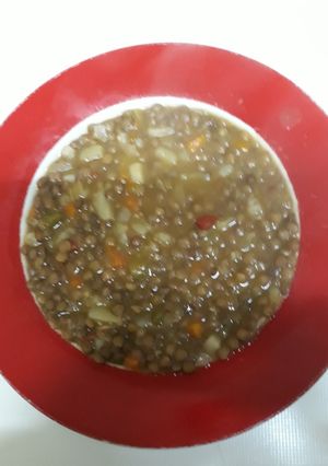 Una foto de Lentejas con verduras