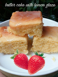 Foto resep Butter cake with lemon glaze