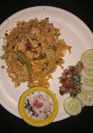 A picture of Chana dal biryani.