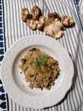 Quinoa con funghi shiitake e lenticchie rosse