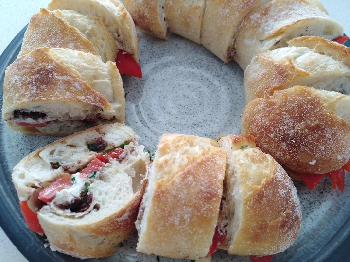 Easy Way Prepare Goat's cheese, red capsicum and olive tapenade sandwich the  Makes Drooling So Delicious