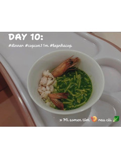 Hình của món Mì somen tôm rau cải 🥬.
