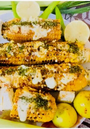A picture of Grilled Paneer butter masala Bhutta.