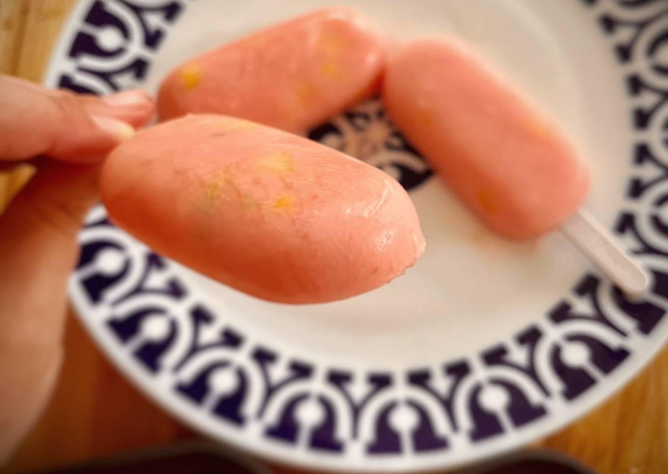 Polo de sandía y mango (en moldes Lékué)