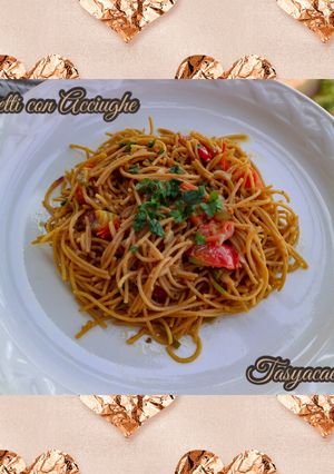 Foto resep Spaghetti con Acciughe🇮🇹 (054)