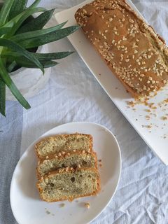 Une photo de Cake marbré matcha