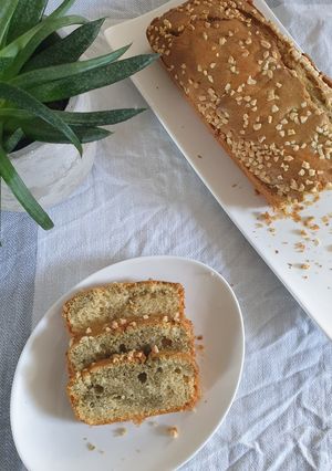 Une photo de Cake marbré matcha