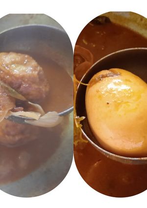அவித்த முட்டை மற்றும் பணியார முட்டைக் குழம்பு(muttai paniyara kulambu recipe in tamil) செய்முறை முக்கிய புகைப்படம்