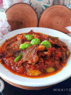 Foto resep Sambal Cumi Asin,Ikan Asin,Pete