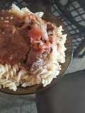 Fusilli con Solomo de Res en Salsa