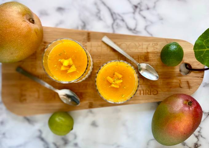 Panna cotta mangue citron vert