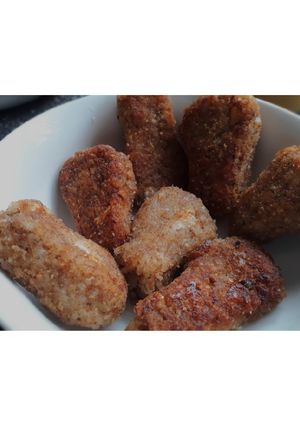 Una foto de Nuggets vegan de champiñones
