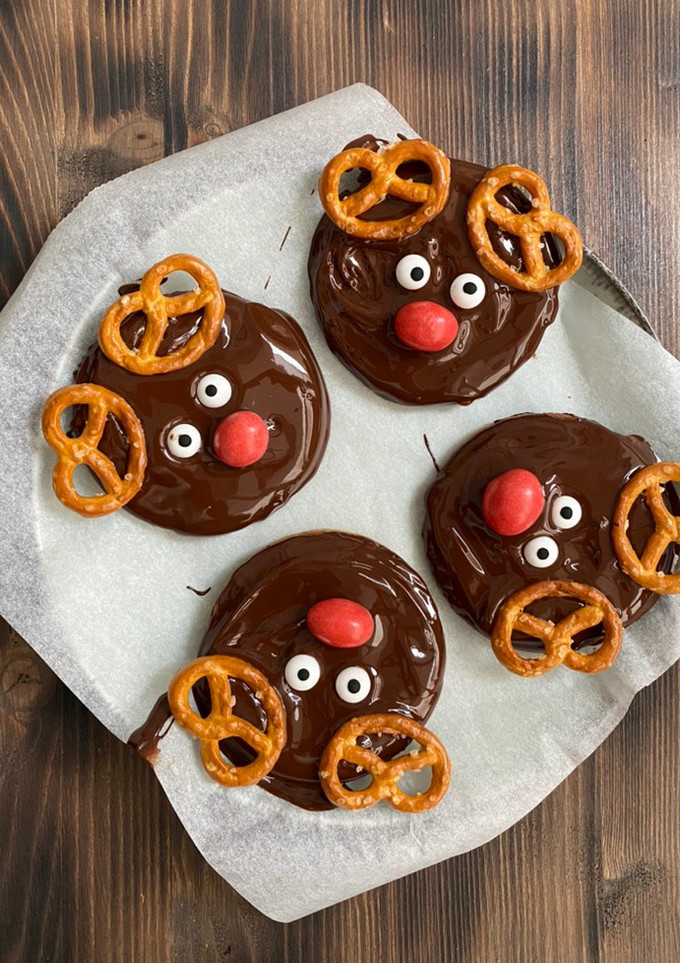 Una foto de Galletas navideñas Rudolph