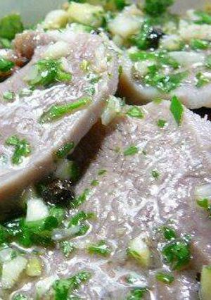 Una foto de Lengua de cordero a la vinagreta