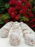 TRUFAS de banana,coco y cacao