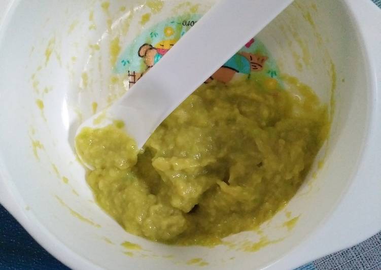 Resep Menu tunggal MPASi 6 bulan, alpukat + evoo Anti Gagal