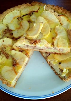 Una foto de Tarta de manzana Quiche
