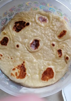 A picture of NAAN BREAD😋. #themechallenge.