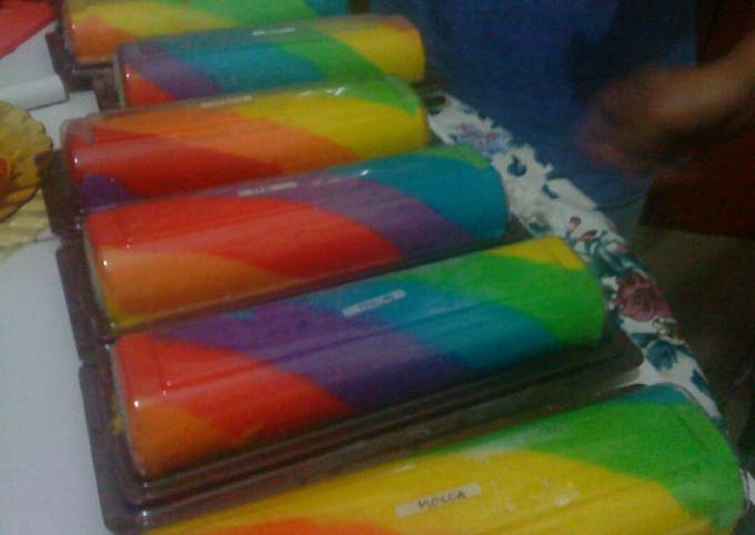 Bolu gulung rainbow