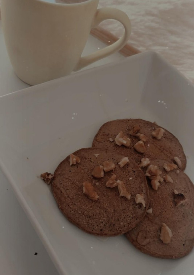 Una foto de Pancake de cacao fit