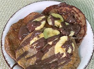 Gambar Chocolate Banana Overnight Oat Pancake
