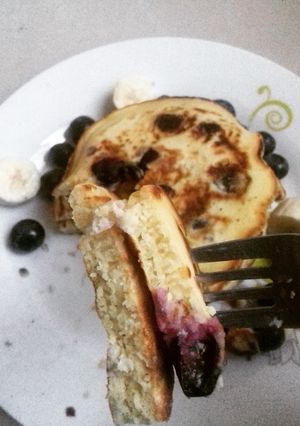 A picture of Sugar Free Blueberry Pancakes.