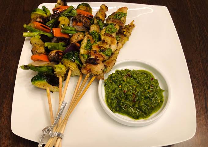 Recipe of Super Quick Homemade Homemade kebab with chimichurri sauce